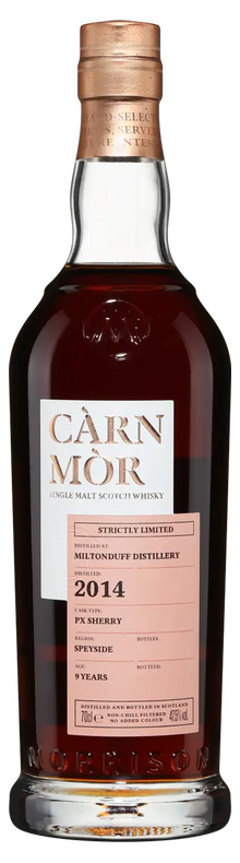 C&agrave;rn M&ograve;r Miltonduff PX Sherry Butt Spey Valley Single Malt 2014