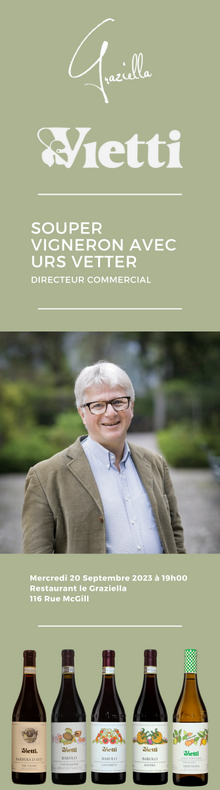 Grand Repas Cercle Noble avec Urs Vetter, directeur commercial de Vietti (Pi&eacute;mont) au Restaurant le Graziella 